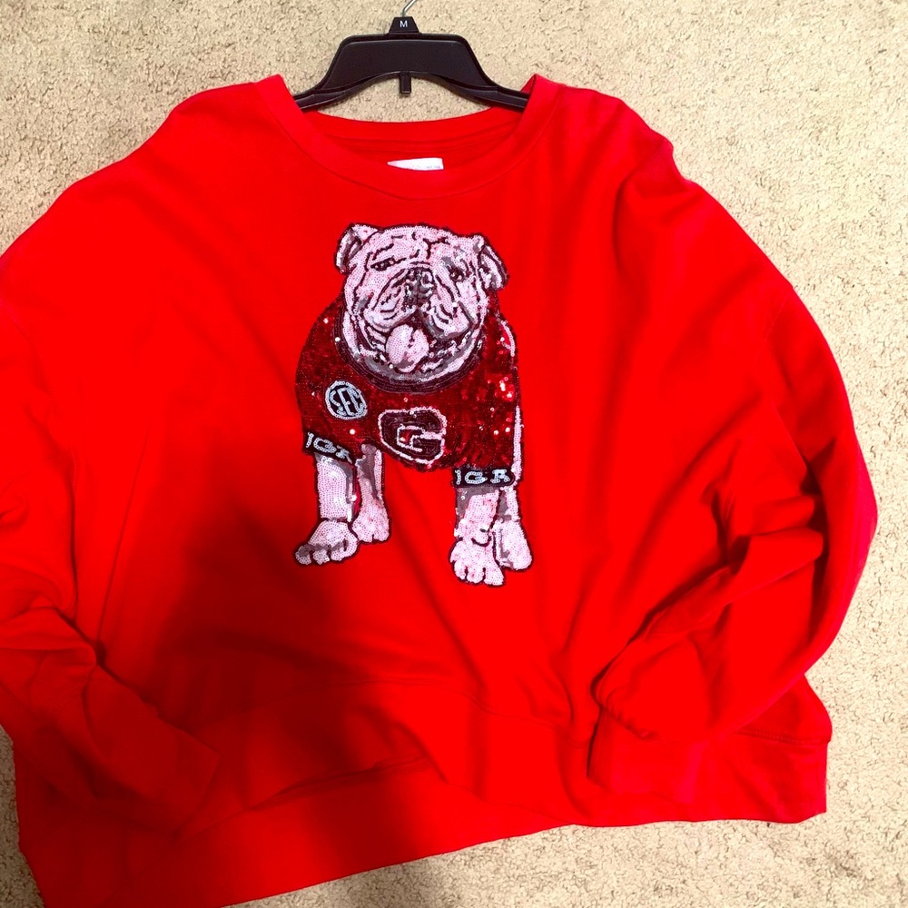 Georgia Bulldogs UGA sequin sweatshirt